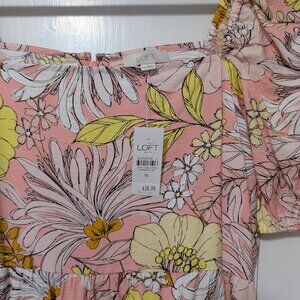 Loft Floral Print Dress, size 16